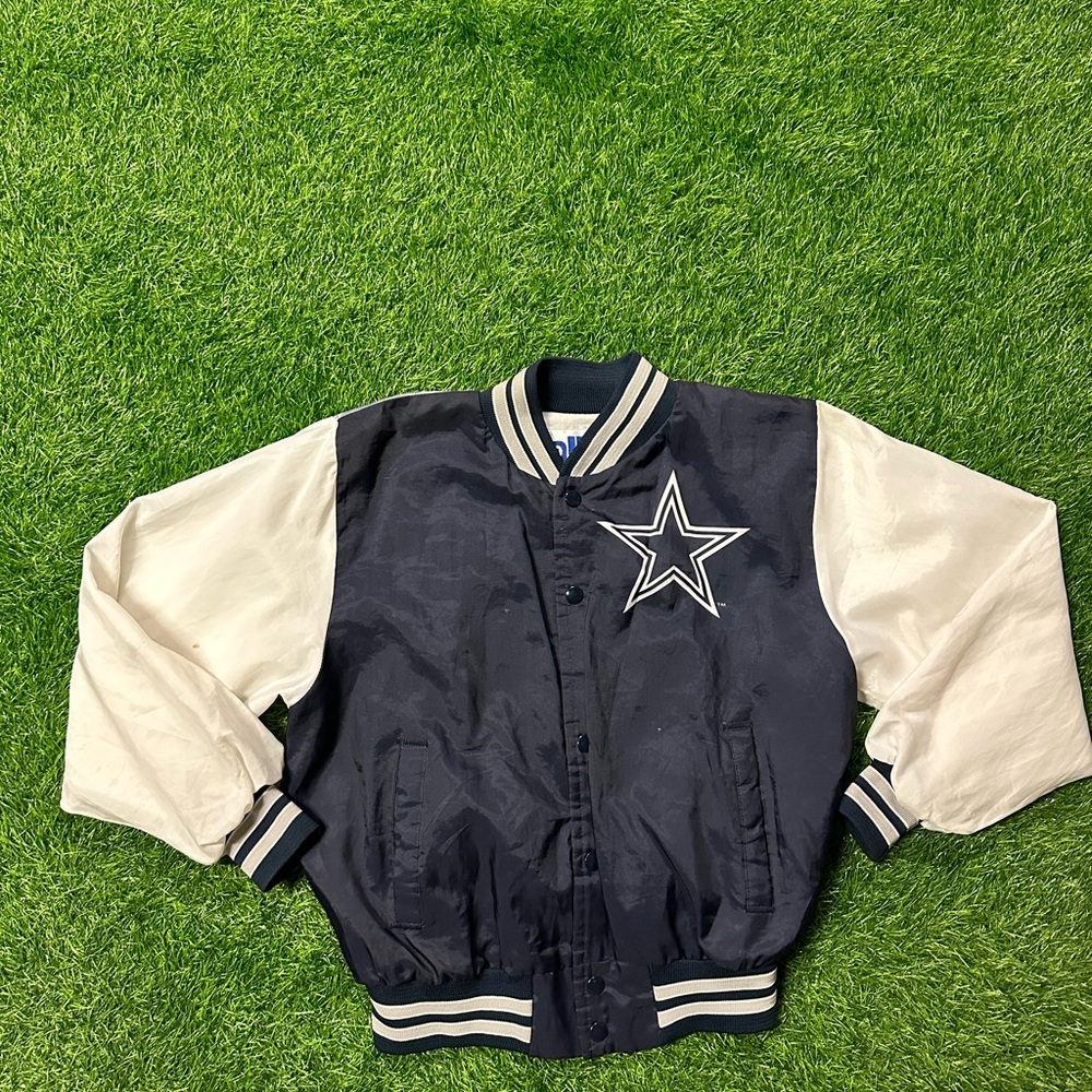 Vintage 90s nfl Dallas cowboys chalk line jacket size youth 14-16